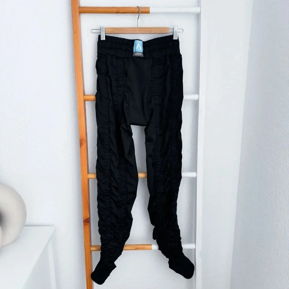 AGOGIE Wearable Resistance Band +20 Pants Black Leggings Drawstrings Women's L